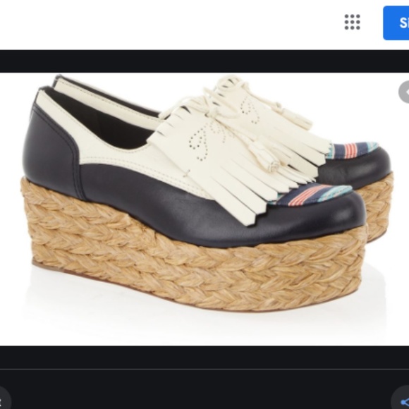 Tory Burch Shoes - Tory Burch 7 Ruth platform loafers espadrilles